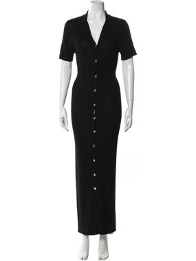 DISSH Black Button-Down Maxi Dress